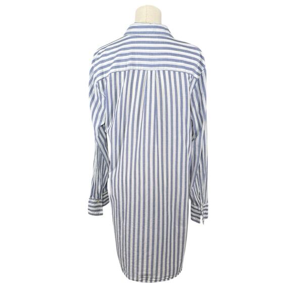 Victoria’s Secret Striped Cotton Button Down Long Sleeve Nightshirt | Large - Picture 3 of 12
